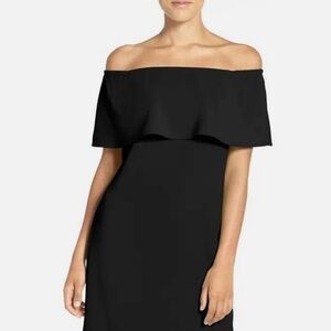 Charles Henry - Off the Shoulder Midi Dress in Black, Women’s Size 2X, NWOT